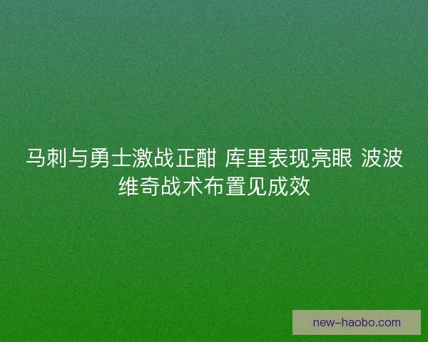 马刺与勇士激战正酣 库里表现亮眼 波波维奇战术布置见成效 马刺与勇士激战正酣 库里表现亮眼 波波维奇战术布置见成效